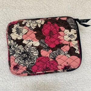Vera Bradley tablet sleeve Mocha Rouge floral case